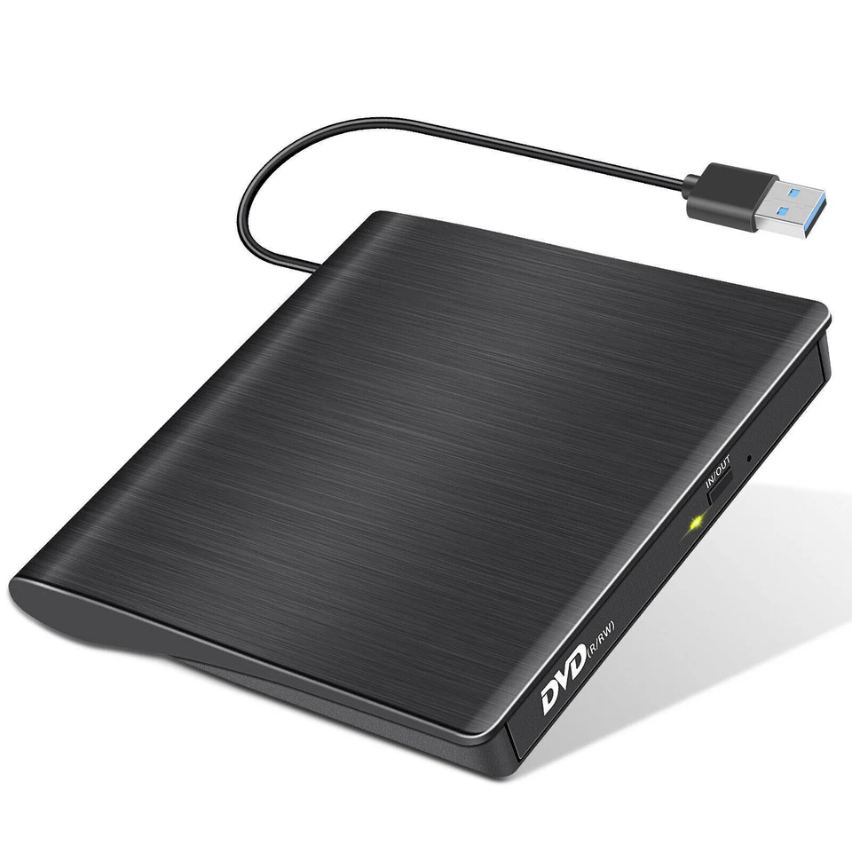 Externes CD/DVD Laufwerk USB 3.0/2.0 Brenner Player für PC Laptop Windows 11 10 - Bild 2 von 4