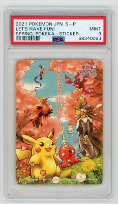 2021 LET'S HAVE FUN! ステッカー 春ポケカPSA10 2021 Pokemon Japanese Let's Have FUn! Spring Pokeka Sticker PSA 5