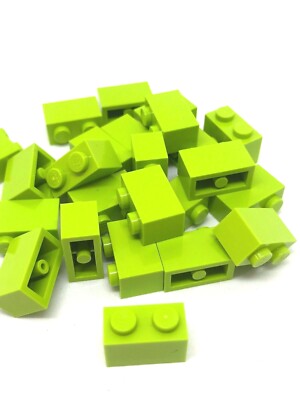 1X2 LEGO LOT OF 25 LIME GREEN BRICKS PARTS 1 X 2 #3004