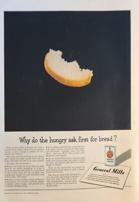 1947 General Mills bakers flours vintage ad hungry ask first for bread
