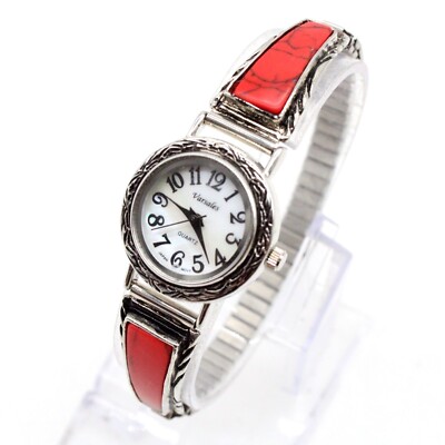 Vintage Varsales Watch Womens Silver Tone Stainless Steel Classic White Dial 90s
