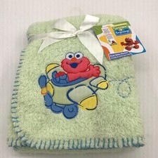 Sesame Street Elmo Plush Baby Blanket: Retro 2006, 30 X 40 , Embroidered Detail