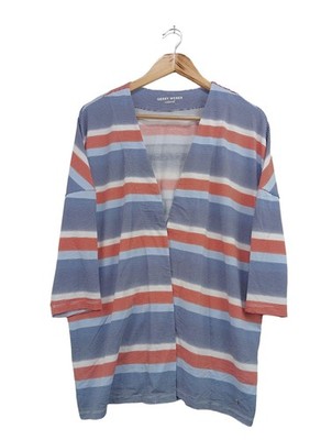 GERRY WEBER Cardigan Damen Jacke Gr. DE 46 blau-hellorange-weiß Casual-Look
