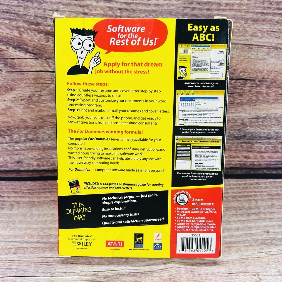 Resumes & Cover Letters for Dummies CD ROM & 144 page reference guide new in box - Image 2 of 4