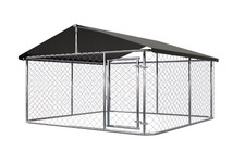 Heavy Duty Outdoor Dog Kennel Chain Link Pet Playpen With UV Cover