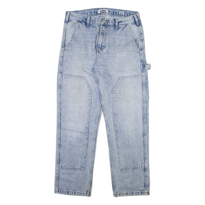 FSBN Carpenter Herren Jeans Blau Regular Straight Acid Wash W31 L30