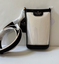 NWT Kate Spade Clare Clear Phone Crossbody Bag Black