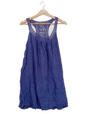 ZARA BASIC Trägerkleid Damen Kleid Gr. DE 42 dunkelviolett Casual-Look