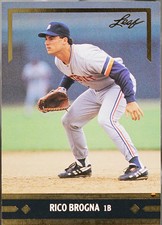 1991 Leaf - Gold Leaf Rookies Baseball Rico Brogna #BC11 NM