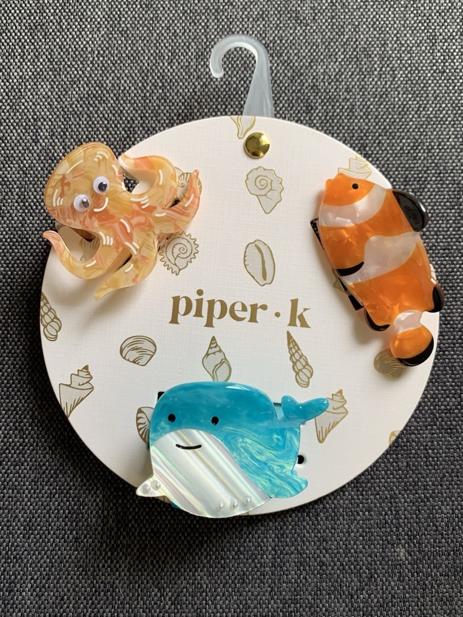 Piper K Ocean Friends Hair Clip Set- Octopus, Clownfish  display picture 3