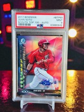 Juan Soto RC Refractor Auto /50 PSA 9 2017 Bowman Chrome Rare Rookie Top 100