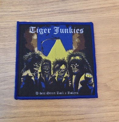 Tiger Junkies D Beat Street Rock N Rollers  Blue Border Woven Patch