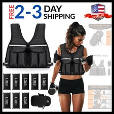Adjustable Weighted Vest, 12 lb Weight Vest with 8 Removable Sandbag and Pock...