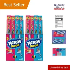 Rope Candy Taste Adventure: 32 Pack of Chewy Rainbow and Very Berry Delights