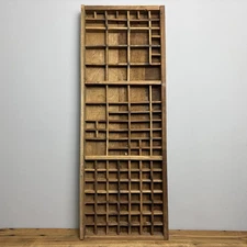 Vintage Wooden Printers Tray - Rustic Wooden Salvage - Wall Decor - #31