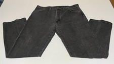 VTG Wrangler Jeans Mens Tag 36x32 36x31 Black 13MWZ Cowboy Cut Denim Faded USA