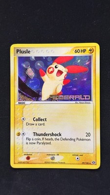 Pokemon Card - Plusle EX Emerald 39/106 Reverse Holo Uncommon Stamped NM #39