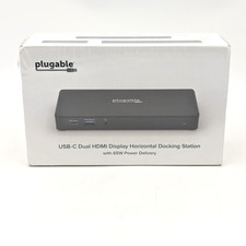Plugable USB-C Dual Display Horizontal Docking Station 65W UD-MSTH2 - Black