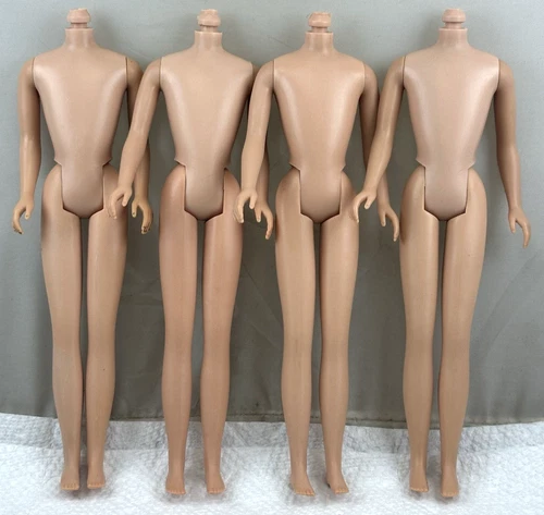 LOT OF 4 VINTAGE 1960's MATTEL BARBIE STRAIGHT LEG SKIPPER SKOOTER DOLL BODIES