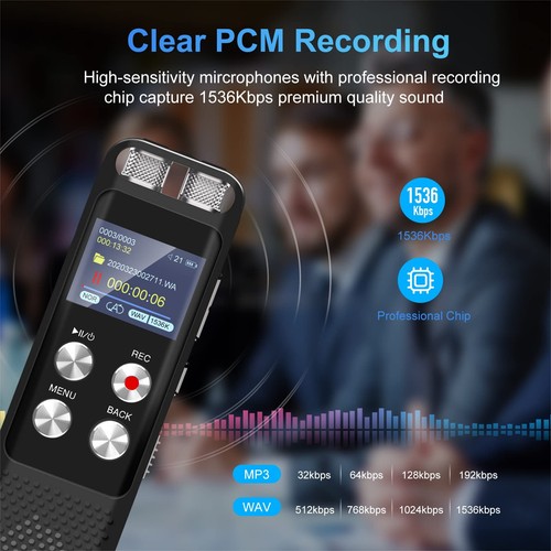 136GB Digital Voice Recorder: Voice Activated Recorders with Playback, Audio ... - Picture 3 of 7