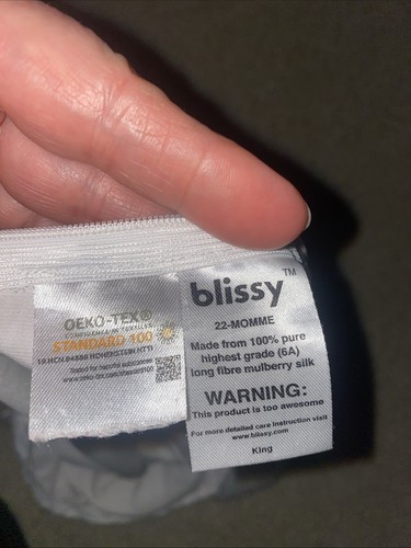 Blissy silk pillowcase Standard size champagne/ Ivory 100% pure mulberry silk - 第 5/8 張圖片