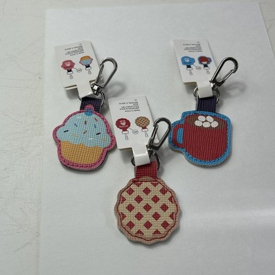 ALDI Quarter Slot Hot Chocolate Shaped Key Fob Chain Ring Tag Holder Pie Cupcake