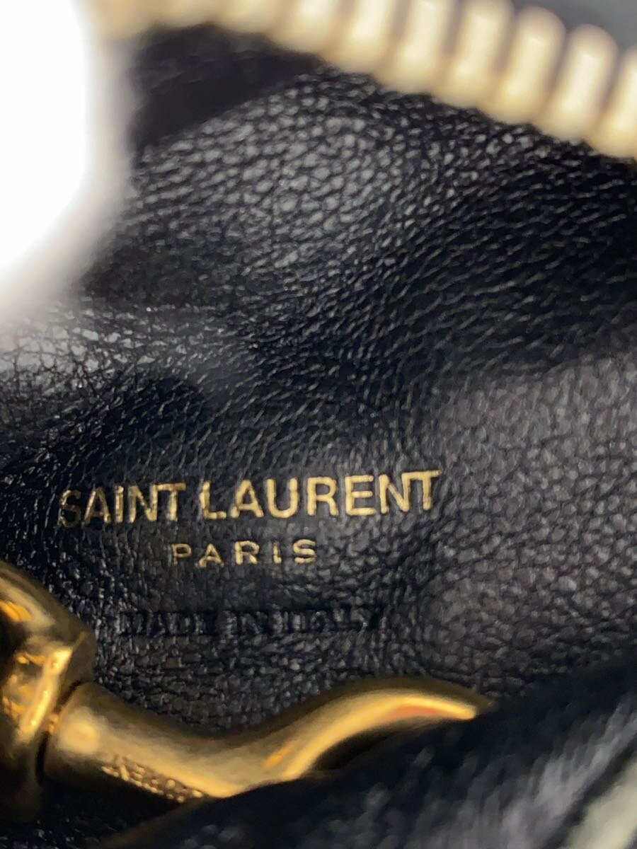 SAINT LAURENT scomparto per monete pelle nero donna 669925