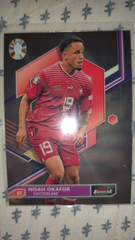 2023 Topps Finest Road to UEFA Euro 2024 Noah Okafor #89 Switzerland NM Base Set