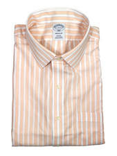 Brooks Brothers Regular Non-Iron All Cotton 17-36/37 Ainsley Collar Stripe