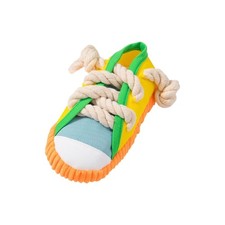 Juguete para masticar zapatos para perros con chirrido limpieza de dientes interacción actividad cuerda juguete