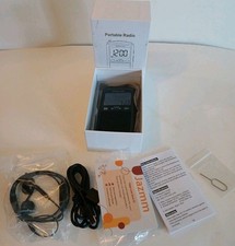 AM FM Portable Radio Digital Tuning LCD Screen Sleep Timer Alarm Clock New Blk