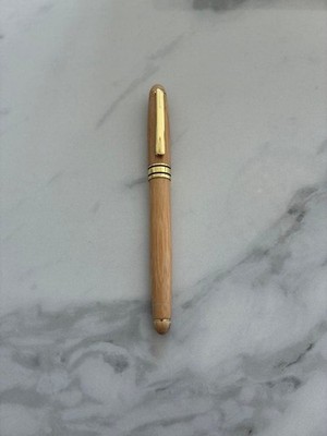 Short-term use GENIUS IRIDIUM wood grain body fountain pen current product #553c