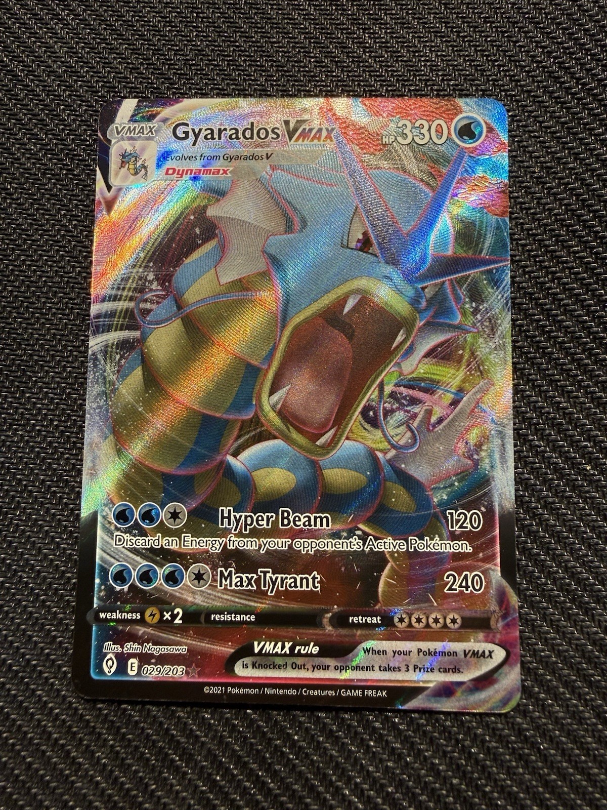 Gyarados VMAX 029/203 Ultra Rare Holo | Evolving Skies Pokémon Card NM/M