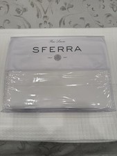 SFERRA LEONARDO PERCALE 3-PIECE QUEEN DUVET COVER SET IN WHITE MADE IN ITALY