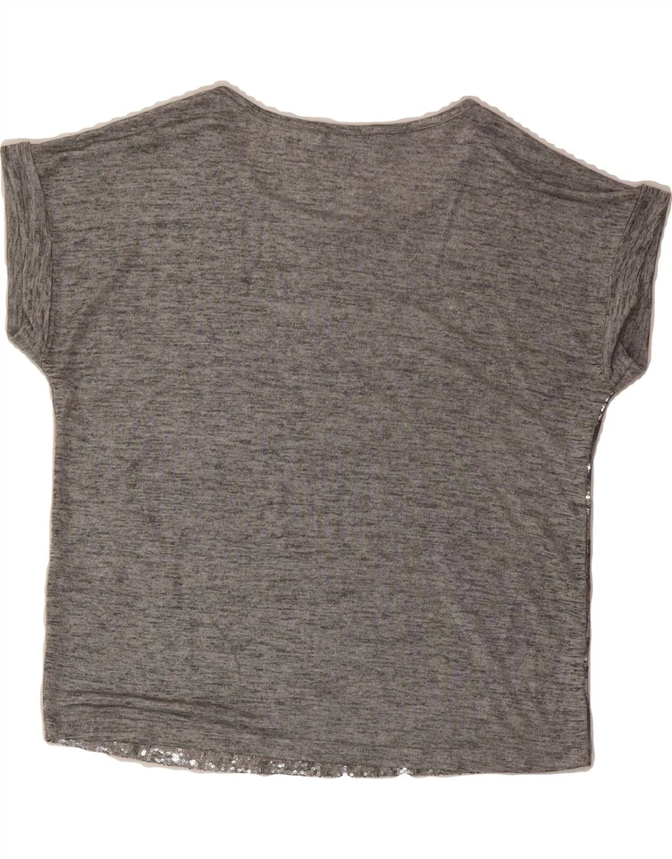 OASIS Womens Sequin Blouse Top UK 14 Medium Grey Polyester AO02 - Image 2 of 3
