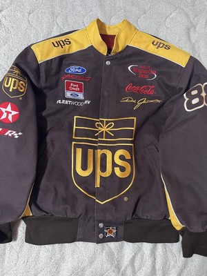 JH design racing jacket Jeff Hamilton yellow UPS USA Size M | eBay
