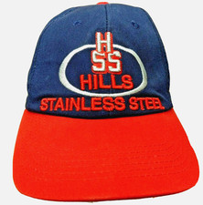 Snapback Hills Stainless Steel Baseball Cap Embroidered K-Products USA Blue Red