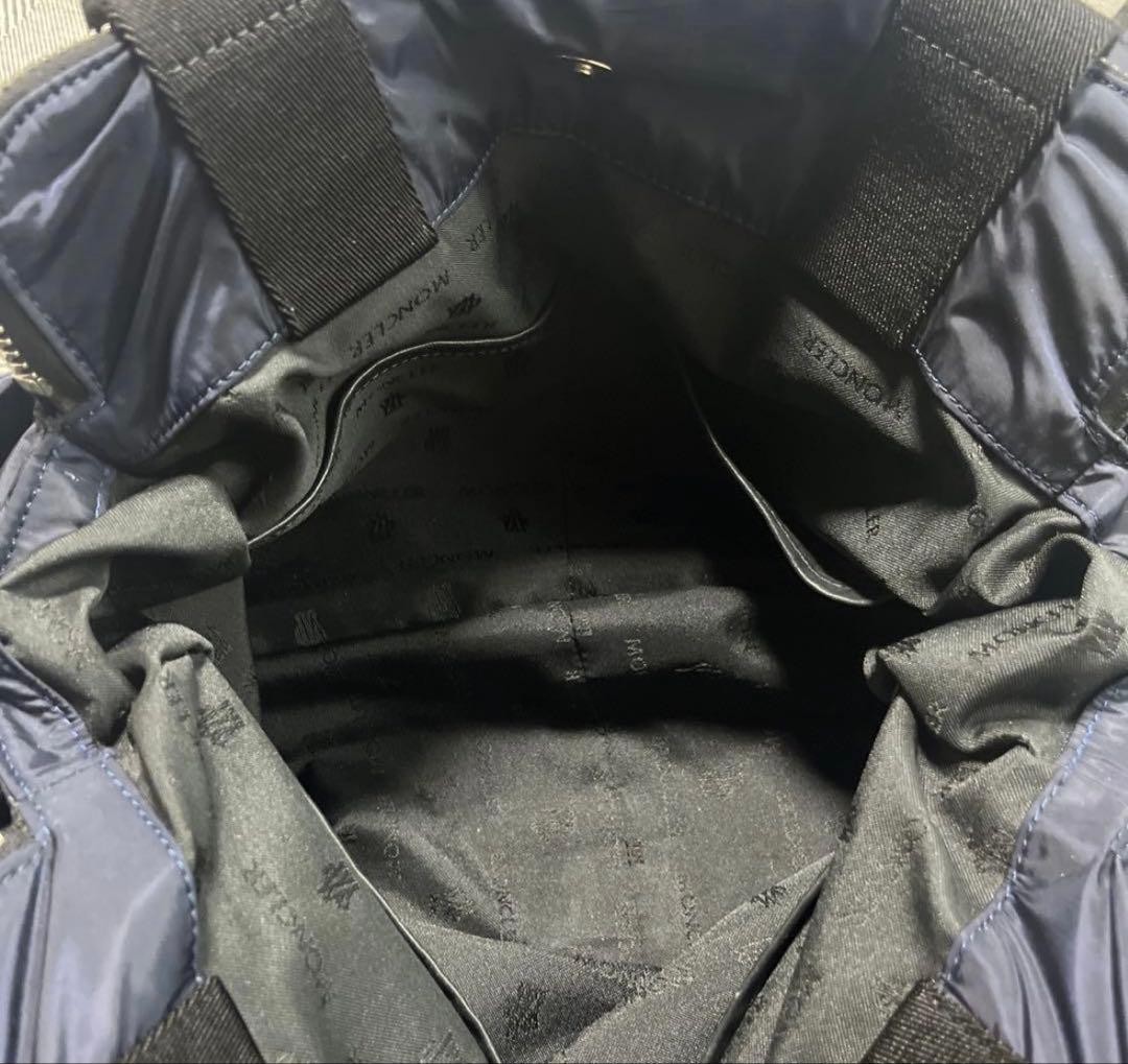 Moncler Navy Quilted Mothers Bag image 6