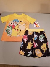 Pokemon Boys Pajama T-shirt and Shorts XS 4/5 New