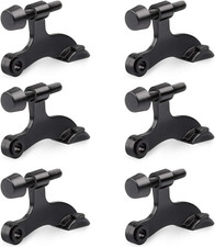 Hinge Pin Door Stopper,Adjustable Deluxe Heavy Duty Door Stopper 6 Pack Black