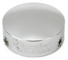 Barefoot Buttons V1 Skirtless Footswitch Cap - Silver 3-pack Bundle