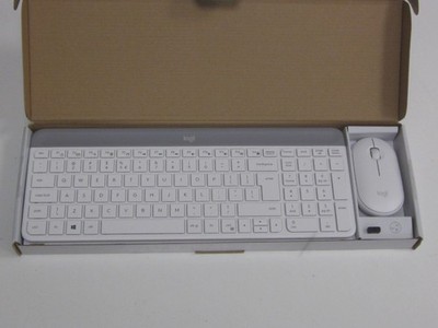 Logitech MK470 Slim Combo Wireless Keyboard and Mouse, Weiss, US-International