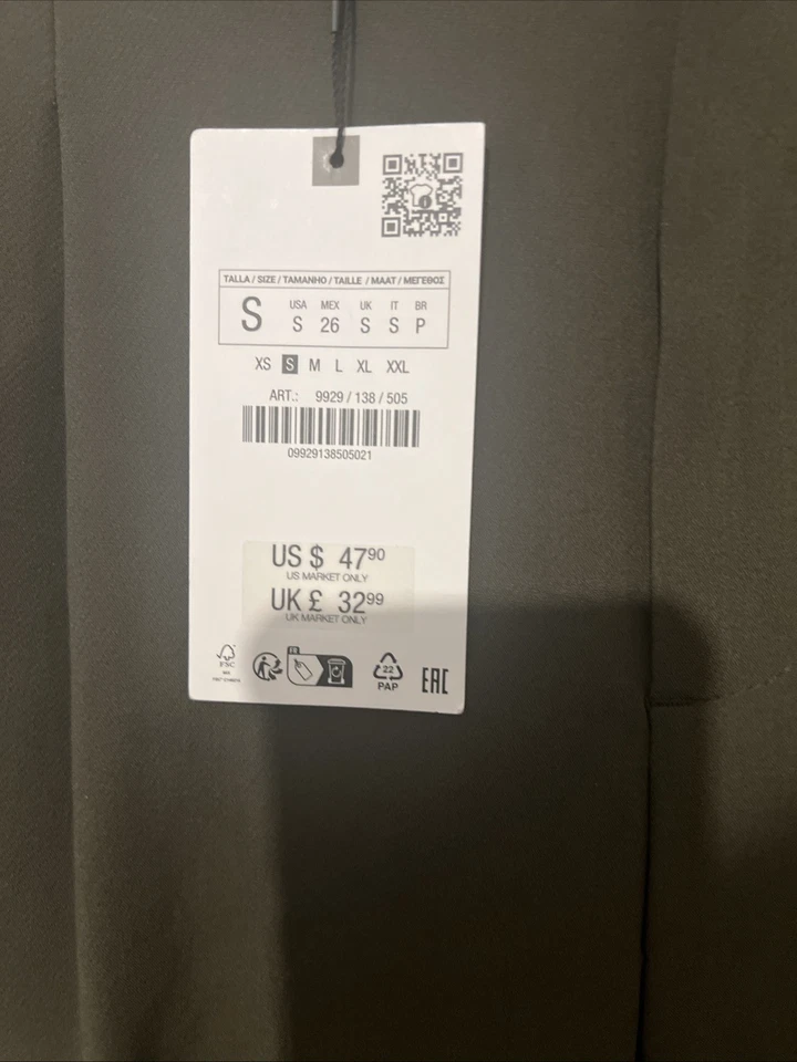 Zara Women's Khaki Trousers Size Small - Image 3 of 4