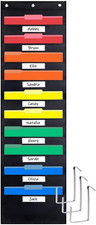 Storage Pocket Chart 10 Pockets Hanging with 3 Hangers