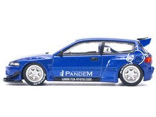 Pandem Civic EG6 RHD Right Hand Drive Blue Metallic 1/64 Diecast Model Car by