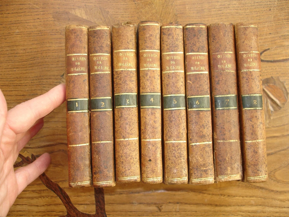 7764 Molière Oeuvres 8/8 vol. complet Didot 1813 - Photo 1/4