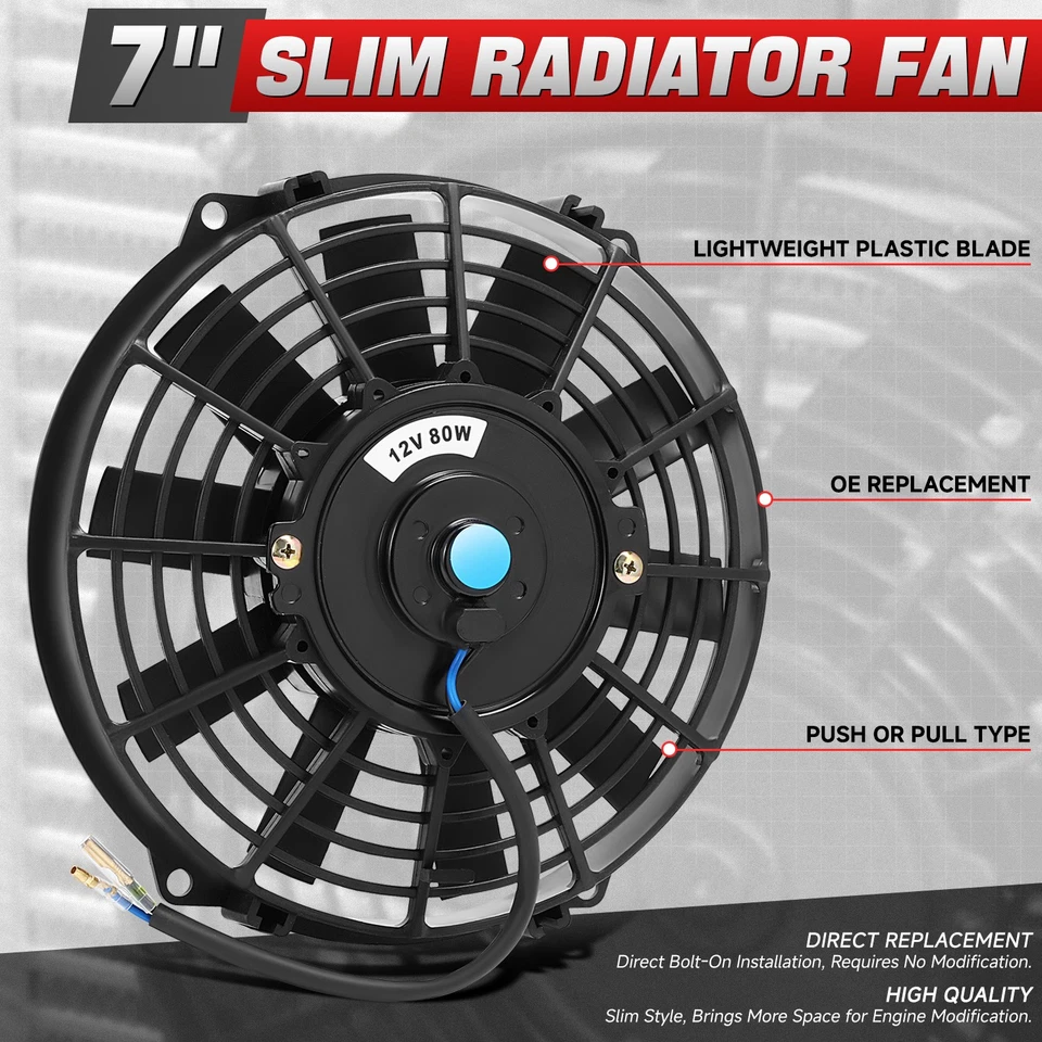 RADIADOR ALUMINIO 2 FILAS + KIT VENTILADOR 2X 7" PARA 84-87 COROLLA LEVIN TRUENO AE86/4AGE Foto 4 de 4