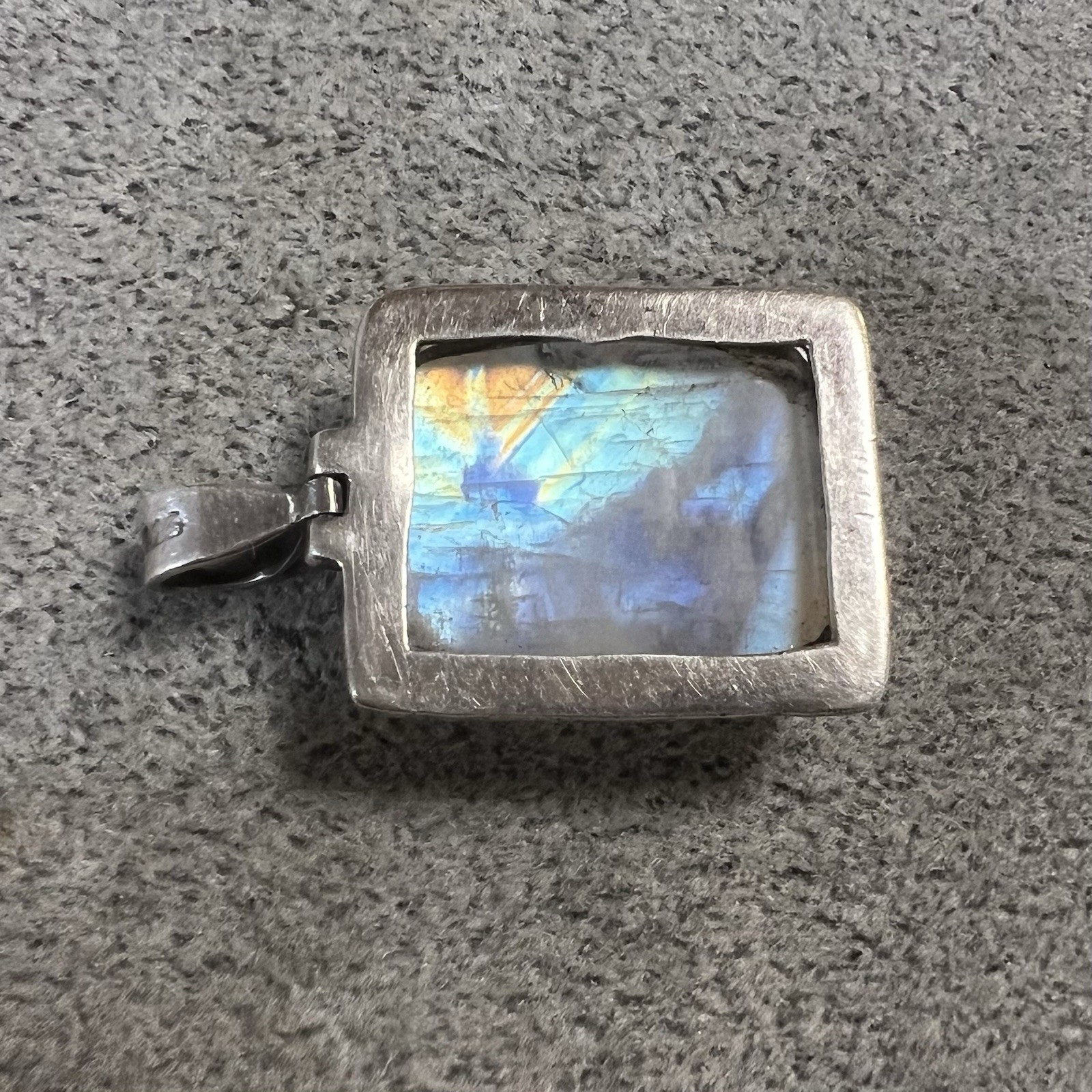 Vintage Artisan Made Rectangular Labradorite Ster… - image 12