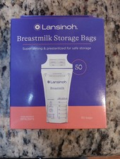 Lansinoh Breastmilk Storage Bags For Breastfeeding Moms Presterilized 50 Ct