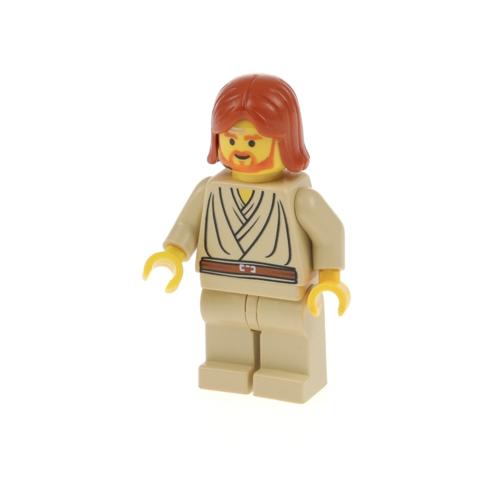1X Lego Minifigure Star Wars Obi-Wan Kenobi Young Headset Hair 7143 SW0055